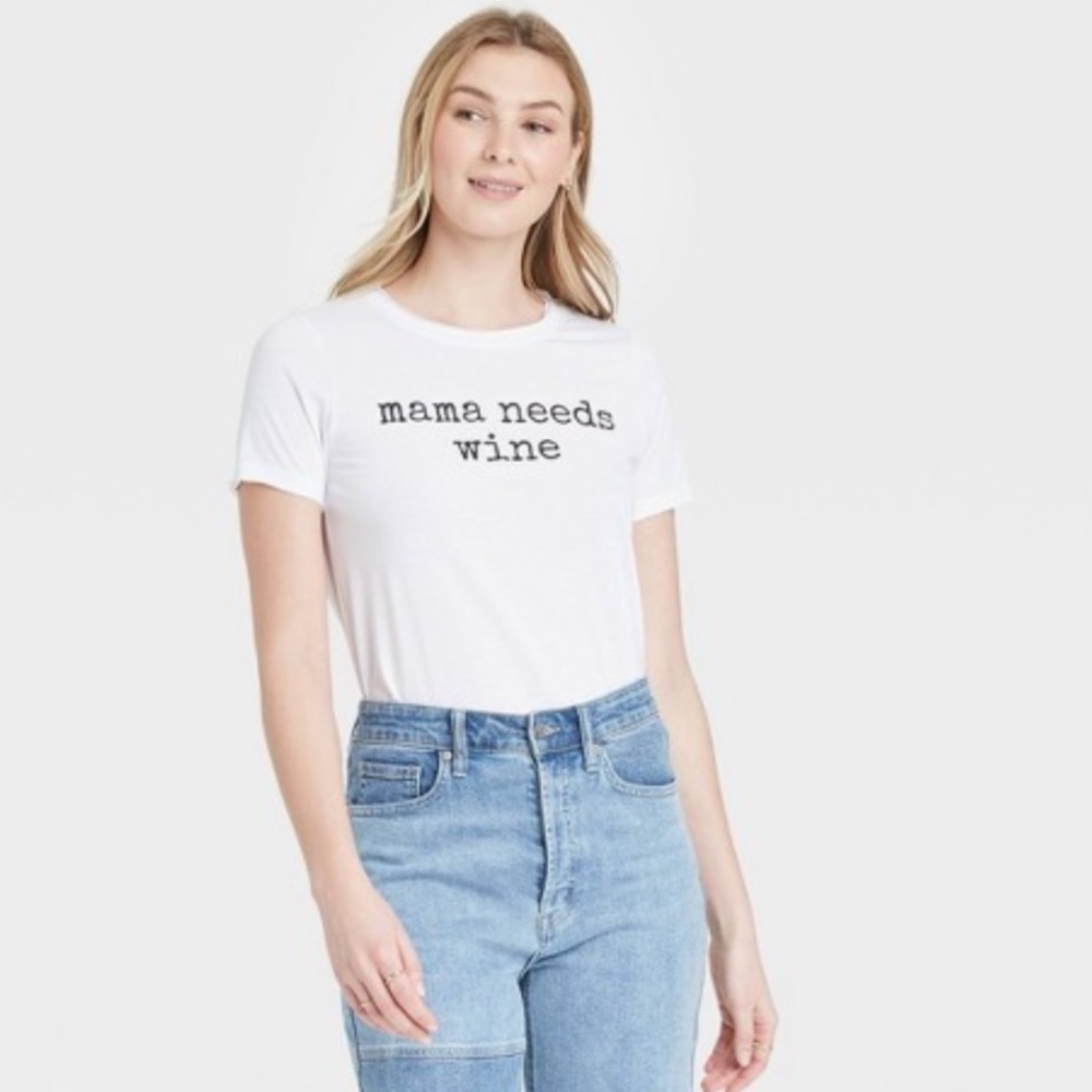Mama Needs Wine Tee Shirt